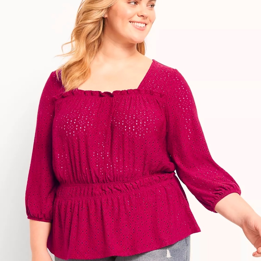 Lane Bryant peplum knit top